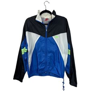 Vintage 80s/90s Nike Neon Colorblock Windbreaker Jacket sz M